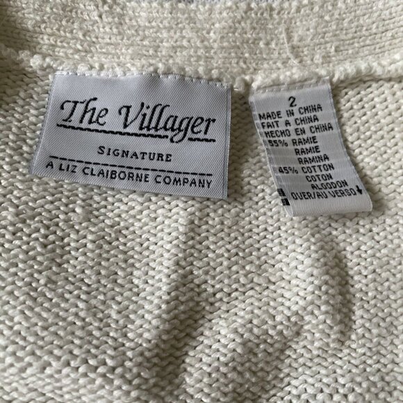 Vintage The Villager Holiday Knit Vest With Festive Christmas Design Buttons Wom - Picture 5 of 14